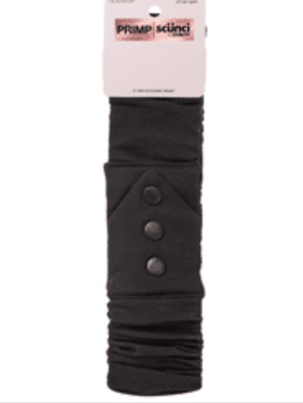 scünci Black Ruched Adjustable Headwrap